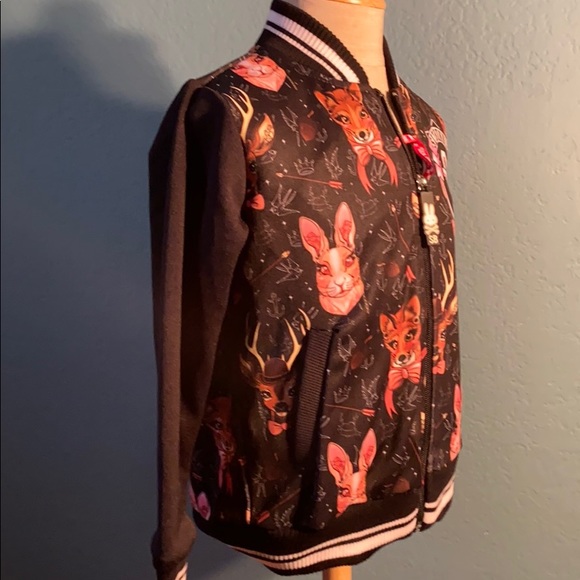 Kids bomber jacket Forest animals size 2 year. - Picture 4 of 5